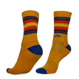 Medias de ciclismo Palcuello Amarillo tricolor