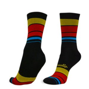 Medias de ciclismo Palcuello Negro tricolor