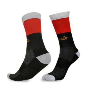 Medias de ciclismo Palcuello Negro Rojo