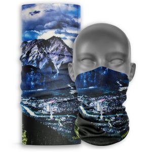 Cuello Buff para bicicleta Unisex Palcuello Azul Montañas