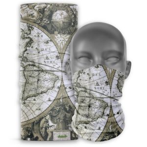 Cuello Mapa Buff para Ciclismo Unisex Palcuello Café
