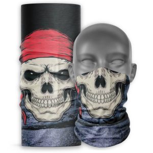 Cuello Buff para Ciclismo Unisex Palcuello Negro Calavera