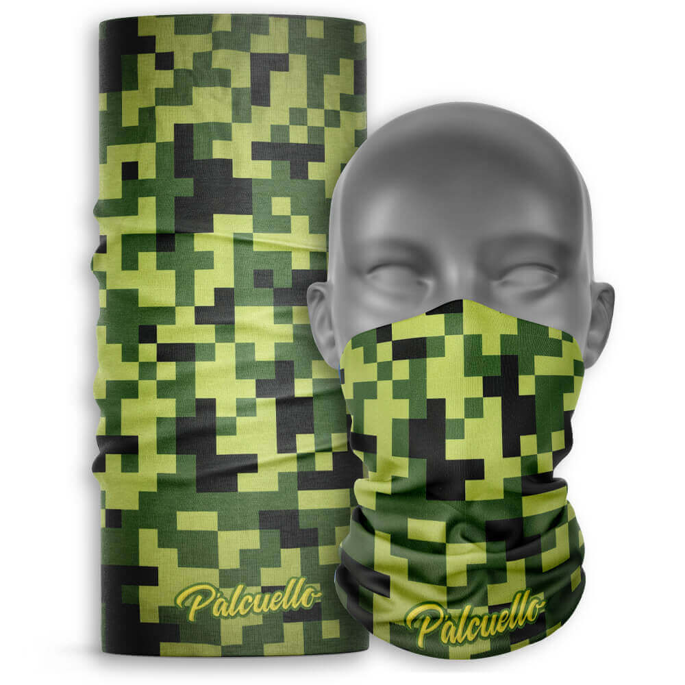 Cuello Buff para moto Unisex Palcuello Verde camuflado