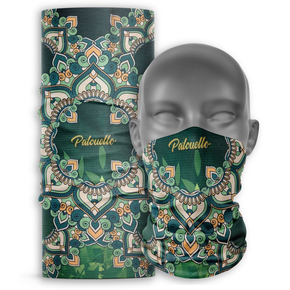 Cuello Buff deportivo Unisex Palcuello Verde mandala