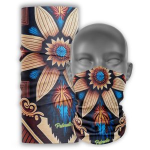 Cuello Buff ciclismo Palcuello flor cafe