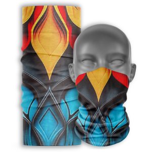Cuello Buff ciclismo Palcuello Girasol azul-naranja