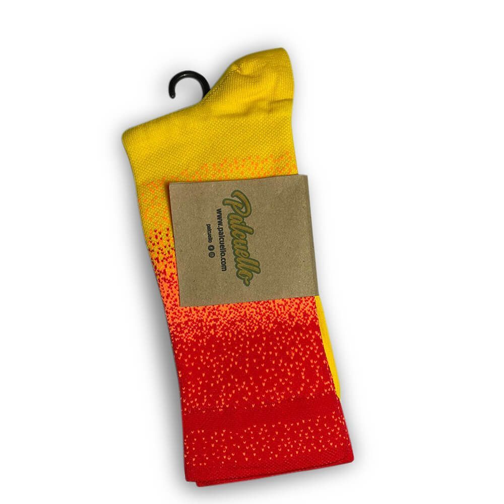 Medias de ciclismo Palcuello Amarillo - Rojo - Image 2