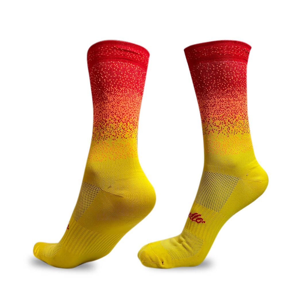 Medias de ciclismo Palcuello Amarillo - Rojo