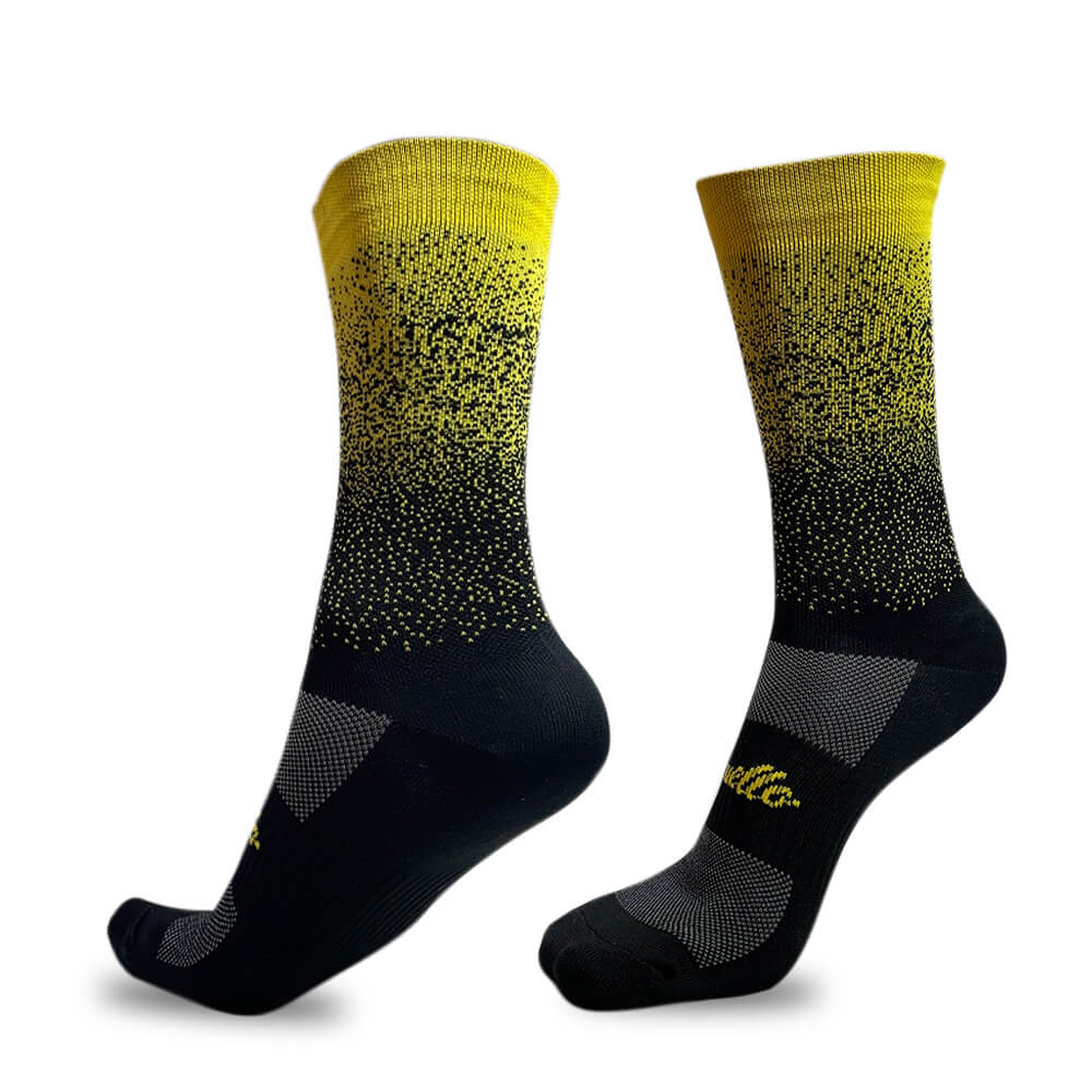 Medias de ciclismo Palcuello Amarillo Negro